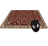 Burgundy Oriental/Persain Rug-Mat- Square Mousepad - Stylish, Durable Office Accessory Made in the USA