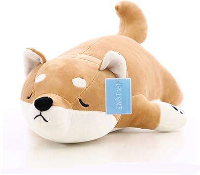 Uniqme 216 Dog Plush Doll Stuffed Shiba Inu 3d Animal Zoo Pet Throw Pillow Bed Nursery Decoration Baby Play Toy Puppy Shape Sleeping Pillow Gift For