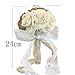 Faylapa Wedding Bridal Bouquet Crystal Pearl Lace White Bridal Bridesmaid Rustic Hand Flowers for Wedding, Engagement, Marriages Valentine's Day