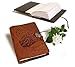 American Made Tree of Life Embossed Leather Writing Journal, 6 x 9-inch + Refillable Hardbound Blank Insert