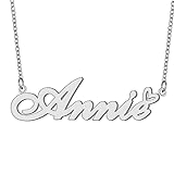 Annie Personalized Name Necklaces Silver Stainless