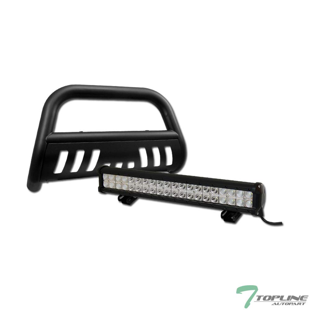 Buy Topline Autopart Matte Black Bull Bar Brush Push Bumper Grill