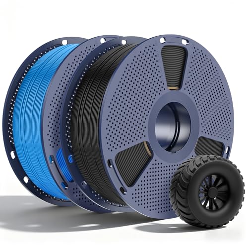 SUNLU 2KG TPU 3D Druck Filament 1.75mm, Industrietaugliches 95A Filament TPU, Verschleißfest, Flexibel, Hochelastisch und Reißfest, Maßgenauigkeit ±0.03mm, 1KG/