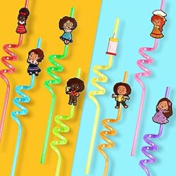 24 Encanto Party Favors Reusable Drinking Straws 8