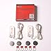 RTGS 5 Sets 15 Red Color Micro LED String Lights Battery Operated on 6 Feet Silver Color Wire
