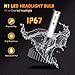 Infitary LED Headlight Bulbs H1 Single Beam Auto Headlamp Car Headlight 64W 6500K 8000 Lumens Super Bright- 1 Pair- 3 Year Customer Service, Not for Daytime Running Lights