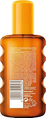 Nivea Sun Carotene Sun Oil SPF 6 200ml Golden Tan Vitamin E Jojoba Oil UVA UVB view 2