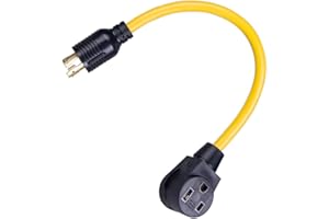 yodotek 1.5FT NEMA L14-30P to 6-50R,Generator Power Cord to 50 Amp Welder Adapter, 4 Prong to 3 Wire 125/250v