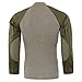 TACVASEN Tactical Military Quick Dry Shirt Military Duty Uniform Hunting T-Shirt Top Green,US L