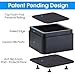 iPrimio Bed Risers - Square, 2 Inch Lift, Heavy Duty, 4 Pack, Up to 10000lbs - Bed Raising Blocks, Furniture Risers - Safe, Sturdy Bed Lifts for College Dorm Rooms, Couches, Tables, Desk Riser