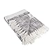DII Rustic Farmhouse Cotton Stripe Blanket Throw with Fringe for Chair, Couch, Picnic, Camping, Beach, & Everyday Use, 50 x 60 - Distressed Gray