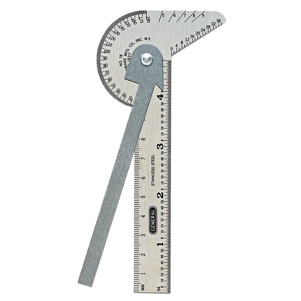 Utility Ruler Mua General Tools Pocket-Sized 6-In-1 Multi Use Ruler and Gauge #16ME ...