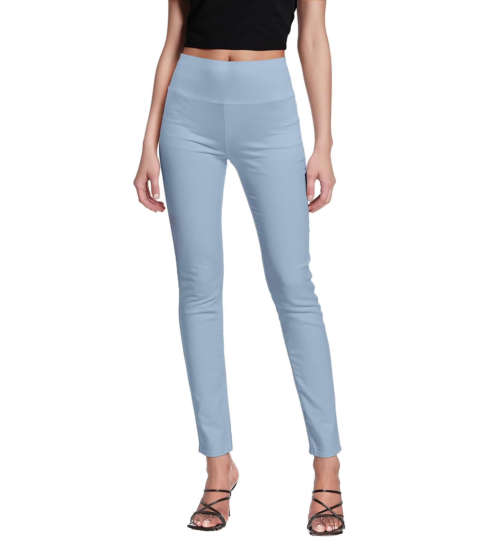 Photo 1 of & Company Super Comfy Stretch with Full Elastic Waist Pull On Millennium Twill Pant KP44972 Powder BLU M