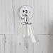 PERMO Single Sconce with Funnel Flared Glass Clear Glass Shade 1-Light Wall Sconce Wall Lamp (Chrome)