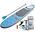 Peak Inflatable 10'6 All Around Stand Up Paddle Board Complete Package (6" Thick) | Includes Adjustable Paddle, Travel Backpack, Coil Leash