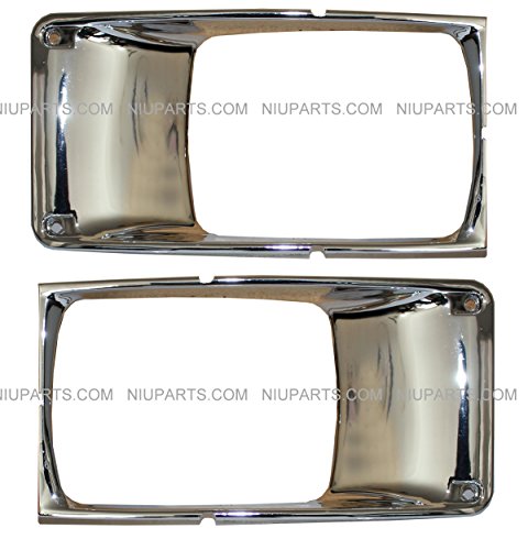 Headlight Bezel Chrome - Driver and Passenger Side (Fit: International 9400 9200 8100 8200 8300 4900 4700 4800 Trucks)