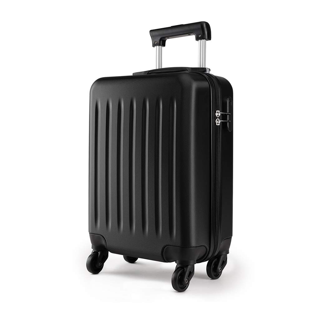 Kono 19 inch Carry On Luggage Cabin Suitcase Lightweight Hard Shell Hand Suitcases ABS 4 Wheel Spinner Luggage(Black)
