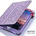UrbanDrama iPad Mini Case, iPad Mini 2 Case, iPad Mini 3 Case Glitter Sparkly Slim Fit Folio Stand PU Leather Case with Auto Wake, Sleep Feature Luxury Smart Cover Compatible iPad Mini 1, 2, 3, Purple