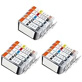 Inkcool 30 (6 each) Pack Non-OEM Ink for pgi-225 CLI-226 Pixma ip4820 iP4920 MG5120 MG5220 MG5320 MG6120 MG6220 MG8120 MG8220 MX882 Printer (6LB/6SB/6C/6Y/6M)