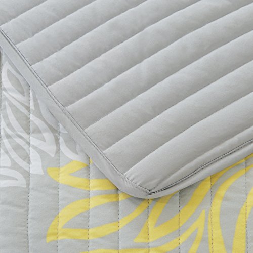 image for Comfort Spaces – Enya Quilt Mini Set - 3 Piece – Yellow and Grey �