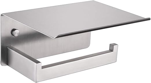 Amazon Com Aplusee Toilet Paper Holder With Phone Shelf Brushed