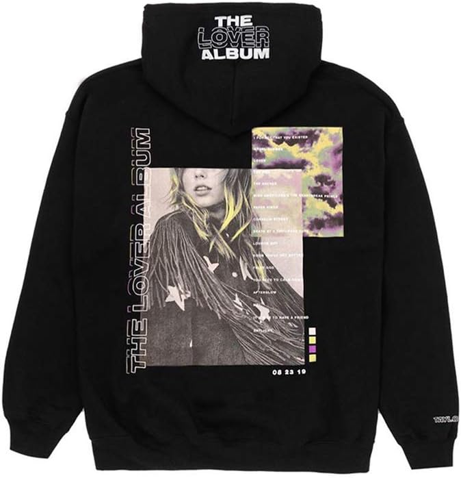 LHK Taylor Swift Mildew with Lover Lyrics TRACKLIST Taylor Surrounding Jacket with Hat Coat Sweatshirt Sweater Men and Women Couples Hooded