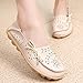 Lucksender Womens Hollow Out Carving Casual Leather Driving Flat Loafers Shoes