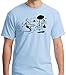 Krazy Kat Shirt Light Blue Gildan Men's Cotton Preshrunk Soft Tee (Medium)