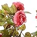 Felice Arts 2 Pack 11 Heads 7.2 Ft/pc Artificial Silk Fake Flowers Autumn Rose Vine Realistic Hanging Silk Rose Plants Wedding Home Party Arch Decor