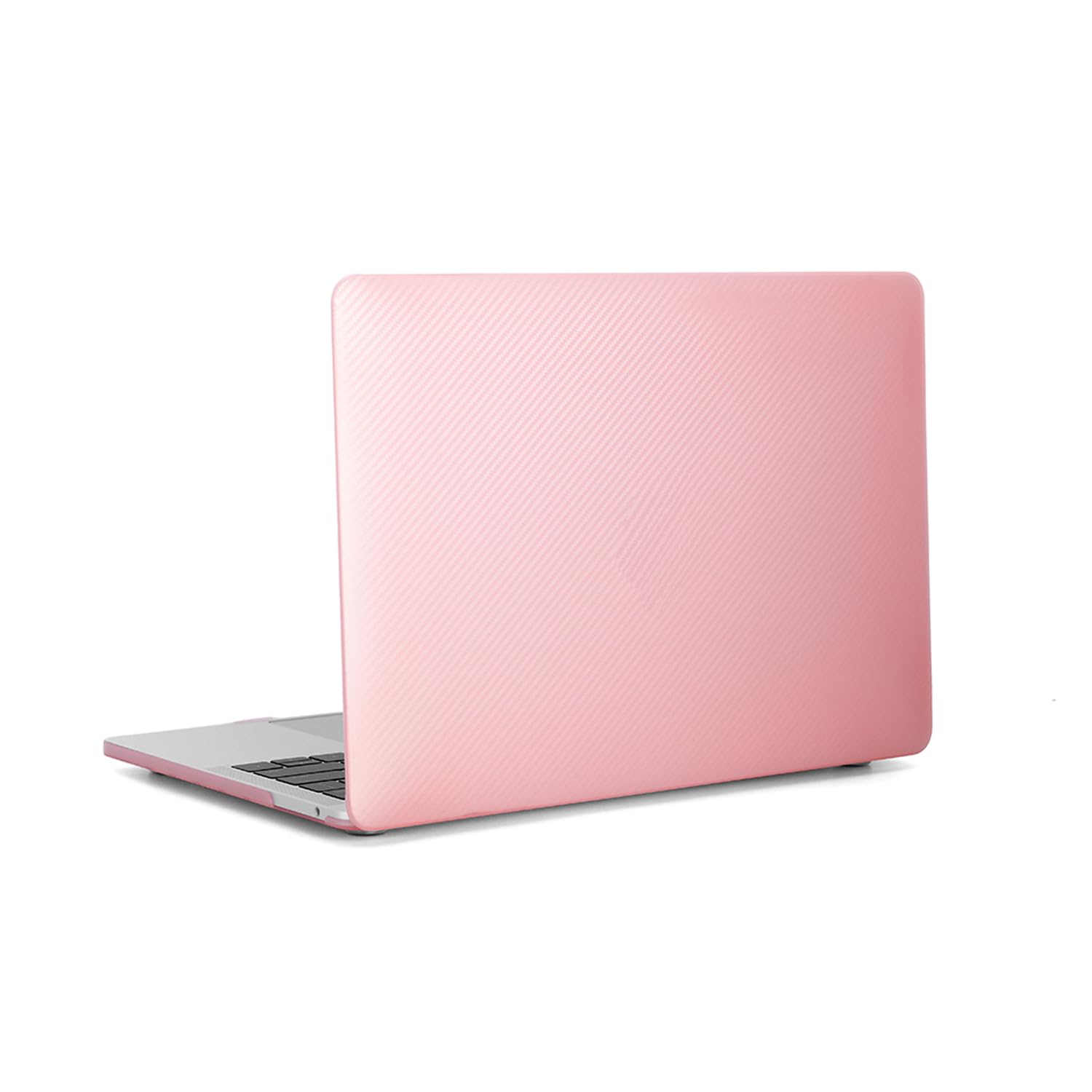 Laptop Case Compatible with New Macbook Air 13 inch 2020 2019 2018 Release A1932 A2179 A2337 M1 with Retina Display & Touch ID, Plastic Protective Carbon Fiber Pattern Hard Shell Laptop Cover - Pink