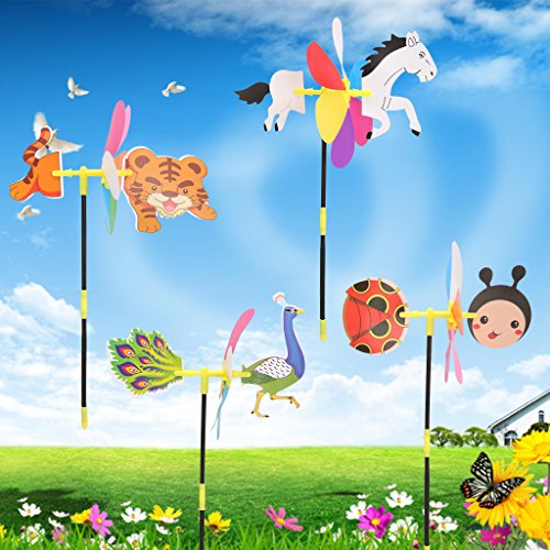 Lvyuanda 3D Animal Colorful Wheel Wind Spinner Windmill - Outdoor Lawn Garden Decor - Decor Your Yard Garden, Random Delivery - Thumbnail 7
