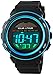 Fanmis Multi Function Alarm Stopwatch Digital LED Quartz Watch Solar Power Black Sports Watches (Blue)
