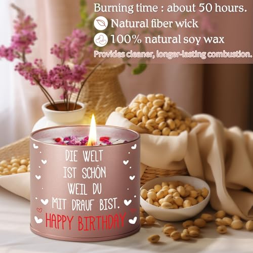 PRSTENLY Birthday Gift for Women, Metal Candle Gifts for Birthday for Wife, Girlfriend, Mum, Sister, Daughter, Best Friend