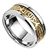 Tanyoyo 8mm Stainless Steel Jesus Rings Wedding Bands Gold Promise Size 6-13