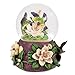 Elanze Designs Flitting Hummingbirds and Magnolia Flowers Tabletop Figurine 100MM Sturdy Wind Up Musical Glitter Water Snow Globe Plays Song Waltz of The Flowers