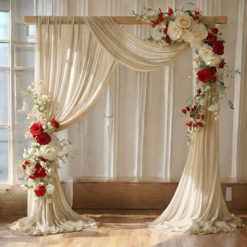 Pack of 1 Wedding Arch Drape Panel Fabric 30" x 75ft at Amazon