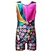 Wonderful Patchwork Colors Gymnastics Leotard For little girl (120（5-6Y）, Multicolor)