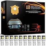 LED Monster 10x 168 194 T10 5SMD LED Bulbs Car License Plate Lights Lamp White 12V (10)