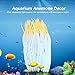 HEEPDD Aquarium Artificial Silicone Sea Anemone Decoration, Simulation Sea Anemone Coral Ornament Fish Tank Silicone Material Luminous Decorations for Freshwater Saltwater Aquarium(Orange)thumb 1