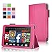 Fire HD 6 Case - Exact Amazon Kindle Fire HD 6 Case [PRO Series] - Premium PU Leather Folio Case for Amazon Kindle Fire HD 6 (2014) Hot Pink