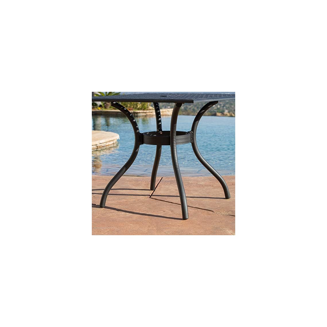 Christopher Knight Home Hallandale Cast Aluminum Outdoor Dining Set, 5