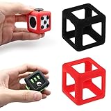 Iusun for Fidget Cube Relieves Stress And Anxiety Protective Prism Cases Cover (Black)