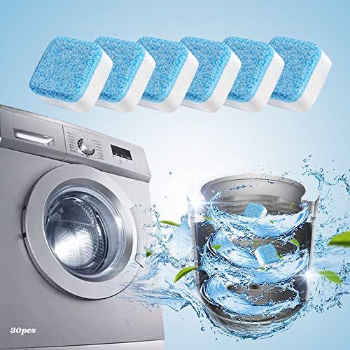 30 Pieces Washing Machine Cleaner, Cleaning deep Remover, Solid Washing Machine Cleaner with Triple decontamination Function, Comprehensive Decontamination for Bathroom Kitchen