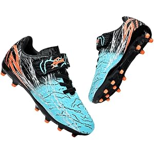 SAIBI Boys Girls Soccer Cleats Youth Firm Groud Athletic Outdoor Trainning Football Shoes for Little/Big Kid