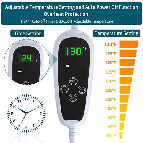 Yimobra Heating Pad for Bathroom Rugs Mat, Quick Dry Absorbent Bath Rug