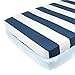 Pack N Play Playard Sheet Set - 2 Pack - Fitted, Soft Jersey Cotton Portable Crib Sheet - Baby Bedding in Blue Stripes & Clouds by Mumby