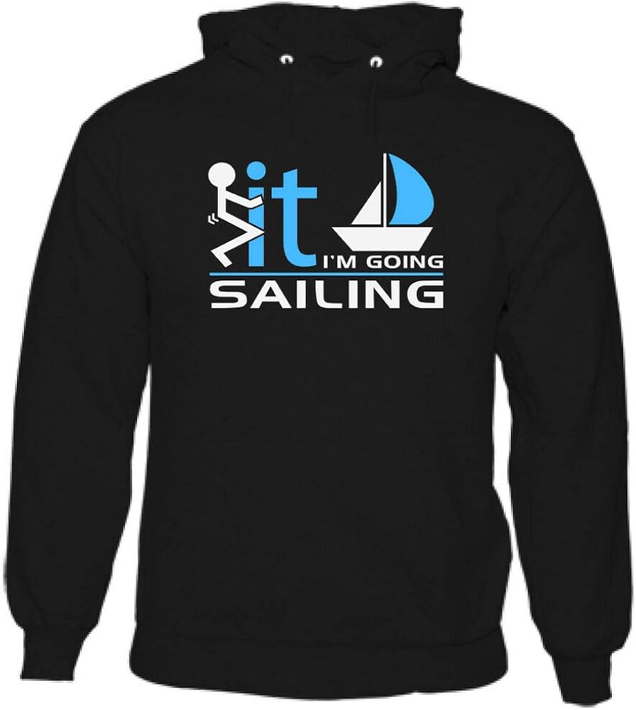 KKK I'm Going Sailing Mens Funny Hoodie Boat Dinghy Yacht Hat Boots
