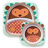 Skip Hop Zoo Melamine Plate and Bowl Set, Hedgehog