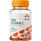 Amazon Brand - Mama Bear Vegan Kids Vitamin C, 60 Gummies, Immune Health, 125 mg Vitamin C per gummy