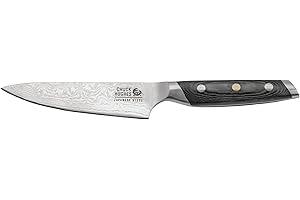 Chuck Hughes Damascus Knife Utility Knife 5"